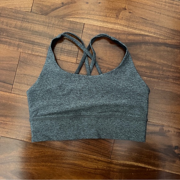 NWOT - LULULEMON Energy Longline Bra Grey 6 - Picture 1 of 2